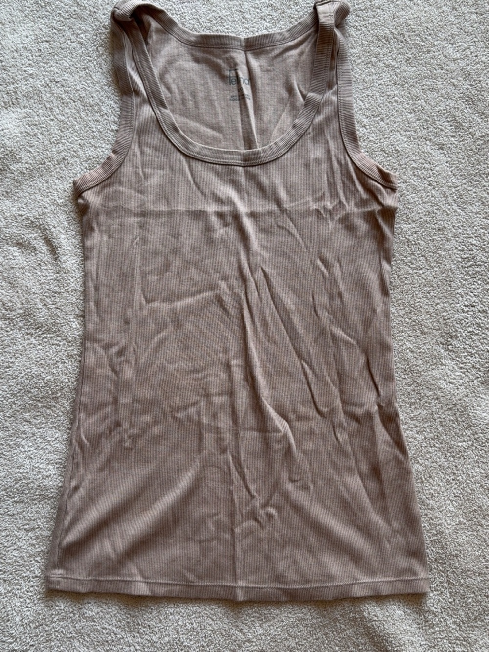 Felina Ribbed Tank Top in Taupe